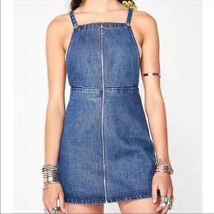 Denim overall dress